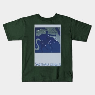 Sagittarius the Archer and Centaur, Vintage Signs of the Zodiac Kids T-Shirt